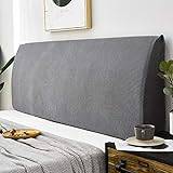 stretchskydd sänggavel skydd för sänggavel skydd med stretch dammtätt sänggavel skydd för sovrumsdekor, ljusgrå – 190 ~ 210 cm