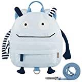 GAGAKU Mini ryggsäck för barn med 3D-tecknad bröstrem, blå, S