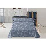 Style Lois spellakan för säng, algodón-poliéster, blå, kung, 200 x 105 x 3 cm