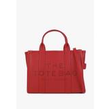 Womens The Leather Medium Tote Bag In True Red
