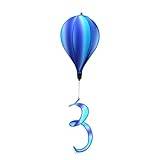 LINGLOUZAN 1 st hängande varmluftsballong vindsnurror regnbåge vindstrut regnbåge varmluftsballong blå varmluftsballong vind regnbåge lockig gårdar