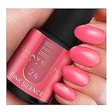 SHAYENNE Tillverkad i Tyskland shellac gel nagellack 15 ml för UV LED-lampa | 24 rosa silence rosa | Gel nagellack för UV nagellampa | LED nagellack gellack nagelgel