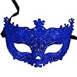 Brussels 08 Dam mode maskerad mask glänsande plast cosplay kostym ögonmask halv ansiktsmask för karneval fin Mardi jul fest bal halloween blå