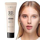 Tonad BB Cream, Full täckande tonad fuktighetskrä för ansikte 30ml, Skin Perfecting Beauty Balm Neutral Hudton Lätt byggbar täckning Goowafur