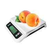 30kg/1g elektronisk köksvåg Digital matvåg Vägning Multifunktionsvåg LCD-skärm för husmanslagning Bakning av frukt (Färg: Vit, Storlek: 10kg-1g)