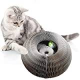 Magic Organ Cat klösbräda med klocka, vikbar praktisk kattskrapa, hållbar, återvinningsbar, rolig katt klösbräda för att göra katter glada