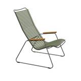 Houe - CLICK Lounge Chair - Olive Green - Solstolar och solsängar - Henrik Pedersen - Metall/Trä/Plast
