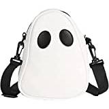 Funny Ghost Messenger Bag For Män Kvinnor, Läder Axelväska Handväska Ghost Satchel Bag Halloween White Elephant Gift