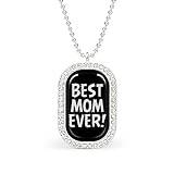 Best Mom Ever nyhet halsband personligt halsband tryckt mönster hänge med kedja silver guld gåva för kvinnor män