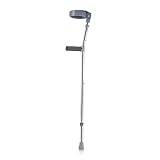 Adult Forearm Crutches with PVC Handles, Lightweight and Durable Elbow Crutches Health Mobility Aid for Disabled, Gray, Single Warm Life