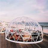 Sphel Star-tält, transparent nät rött bubbelhus icke-uppblåsbart matplats bondgårdstält, naturskönt bondgårdstält