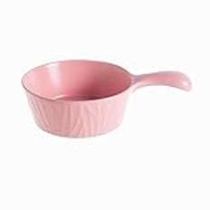 Soppmuggar Pure Color soppskål med handtag 23 oz fransk löksoppskål, lämplig for bakat ris hemma Havrespaghettisalladsskål-rosa (färg: blå) (Color : Pink)
