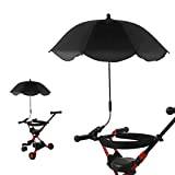 LYEAA Universellt UV sol regnskydd solskydd barnvagn paraply justerbar vattentät spädbarn barnvagnsskydd parasoll