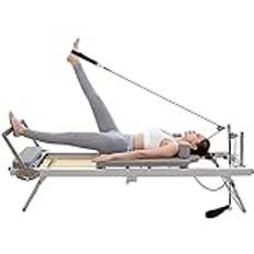 Yoga Studio Pilates Core Bed, Fitnessutrustning Pilates Training Bed, Justerbar fjäder yogaträningssäng i rostfritt stål,A