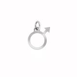 CU Jewellery – Symbolberlock, ♥-★-●-♂-♀ silver (Symbol: Mars)