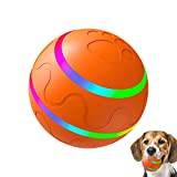 Smart boll interaktiva hundleksaker, valphusdjursboll rör sig automatiskt rullande med LED-ljus uppladdningsbar smart onda upptagna bollar