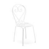 Classic stol no.1 - vit med plåtsits