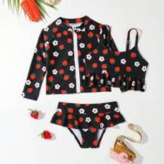 Girls' (Little) Printed Bikini Set With Random/3 Pieces, Camisole Top