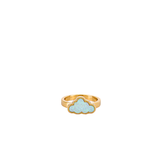 petit moments Opal Charm Ring in Cloud - Metallic Gold. Size 7 (also in 6).