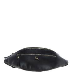Vegetable Tanned Leather Luxury Travel Bum Bag: V-32 Navy Blue NA