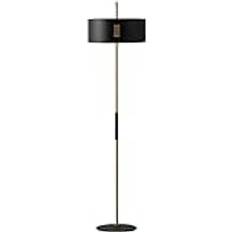 Sovrummet Easy Assemble Golvlampa, stående lampa med svart järnlampskärm, hög stolpelampa för vardagsrum/sovrum/kontor Golvlampa