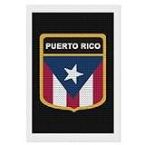 Puerto Rico flagga diamant 5D målning rund full borr gör-det-själv digital konst bild för nybörjare vuxna stil 3