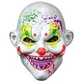 Ghoulish Productions - Gang Raf Neon Clown-mask, Clowns Line, Tuff Latex Kostym, Handmålade, Halloween, Carnival Parade, Kostymfest, En storlek Vuxen
