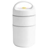 ASADFDAA Lunchlåda Thermal Lunch Boxes Lunch Bag Stainless Steel Lunch Box for Lunch Bags for Portable Bento Boxs Lunch Box (Color : White)