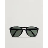 Persol 0PO0714 Folding Sunglasses Black/Crystal Green (One size)