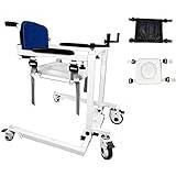 Patientlyft-rullstolsöverföringsmaskin för hemmet, transportrullstol, manuell lyft, patientlyfthjälp med mjuk kudde, toalettsitsöverföringshjälp för äldre, funktionshindrade, äldre