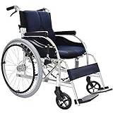 Ultra-Light Folding Wheelchair for Elderly and Handicapped Solid Tires and Portable Aluminum Alloy Frame