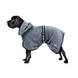 Bella & Balu hundbadrock i mikrofiber – absorberande hundhandduk för torkning efter bad, simning eller promenader i regnet (XL)