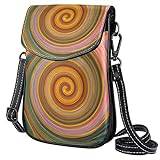 Axelväska för kvinnor, handväska, messengerväska, axelväska, konstabstrakt mönster spiral, Colorfp299, 7.5x4.7x0.8in/19x12x2cm