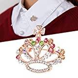 Crystal Rhinestone Crown Broche Pin, Kvinnor Broche Pin, Färgad Prinsessa Drottning Elegant Designad för Extra Kvinnlighet och Mångsidig