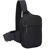 Mini Sling Bag, Liten Crossbody-väska för män och kvinnor Trendig, Anti-Theft Resväska Herr Axelväska, Multifunktionell lätt bröstväska för vandring Reser Presenter#svart