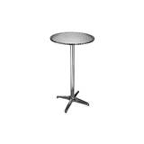 HI HI Hopfällbart cafébord/barbord i aluminium runt 60x60x(58-1 - Silver