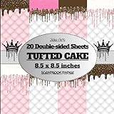 Tufted Cake Scrapbook Paper: Stylish Tufted Craft Paper - Cake Frost Dripping Pattern Paper for Scrapbooking, DIY, Paper Crafts & Ephemera - Tufted ... - Chocolate, Strawberry & Vanilla Cake Icings - Pocketbok