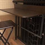 Hängbord Utomhus Heavy Duty-bord, lyftbord med balkong Höjdjusterbart, hopfällbart litet matbord, hylla för bärbar dator för hemmet, sidobord med räcke som passar de flesta uteplat