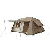 SSWERWEQ Familjetält Tent Outdoor Camping Luxury Tent Waterproof Two Bedrooms&One Living