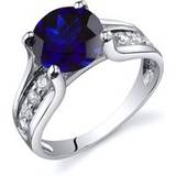 Sapphire & CZ Ring in Sterling Silver