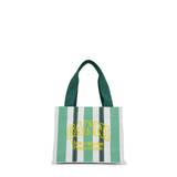 Handväska large easy shopper stripes grön