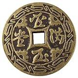 LAOJUNLU Diameter 43 mm Fushou Corning med ett lyckotecken kopparmynt Feng Shui kopparpengar närvaro lyckliga mynt hängande ornament dekorationer hängen antik gåva ornament