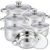 Herzberg 12-Piece Cookware Set - silver