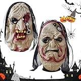 Osuter Halloween mask skräck läskig mask latex läskig mask cosplay blodiga halloweenmasker rekvisita för vuxna halloween karneval