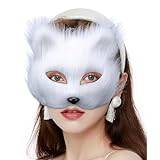 Youpo Rolig Cosplay Ansiktsskydd - Halloween Animal Half Face Cover - Återanvändbar Half Face Furry Cosplay-dräkt för maskeradfest, scenframträdanden