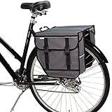 BikyBag Modell M – dubbel cykelväska, cykelväska för bakre pakethållare (grå)