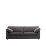 Dux Fredrik soffa 3-sits tyg tosca m479/09 anthracite, stålben