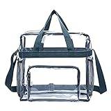 KKPLZZ Transparent Tote väska - transparent kosmetisk smink toalettväska med dragkedja, lätt vattentät organisatör, stor förvaring för tävlingar