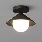 Globe Ceiling Simple Semi Flush Mount Ceiling Light Fixture, Indoor Close-to-Ceiling Lights G9 Aisle s Mini Chandeliers for Kitchen Hallway Bedroom YangRy
