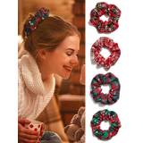 All Season Snowflake Party Daily Vintage Style Hair Ties Polyester Hair Accessories for Women